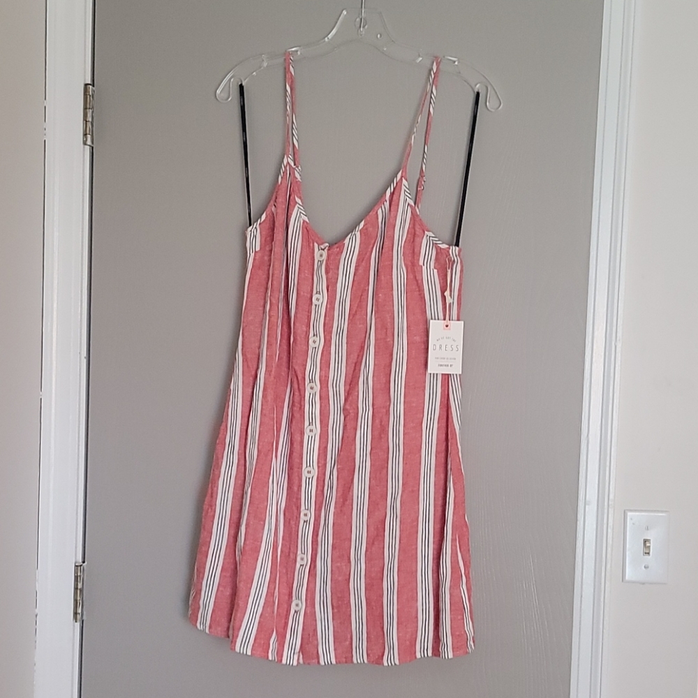 Forever 21 Stripped Sun dress size M